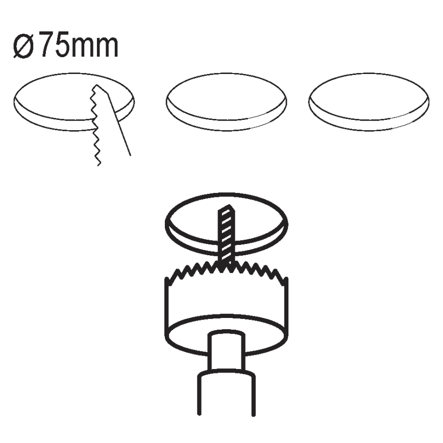 Eglo - 3er-Set LED-Einbauleuchte FUEVA 5, 1×LED/2,7 W/230 V, Ø 8,6 cm