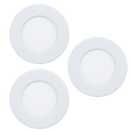 Eglo - Set 3x LED-Einbauleuchte FUEVA 5 LED/2,7W/230V Ø 8,6 cm