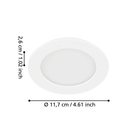 Eglo - LED Einbauleuchte LED/5,5W/230V