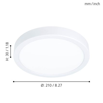 Eglo - LED dimmbare Deckenbeleuchtung LED/16,5W/230V