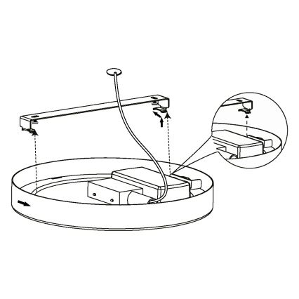 Eglo - LED dimmbare Deckenbeleuchtung LED/16,5W/230V