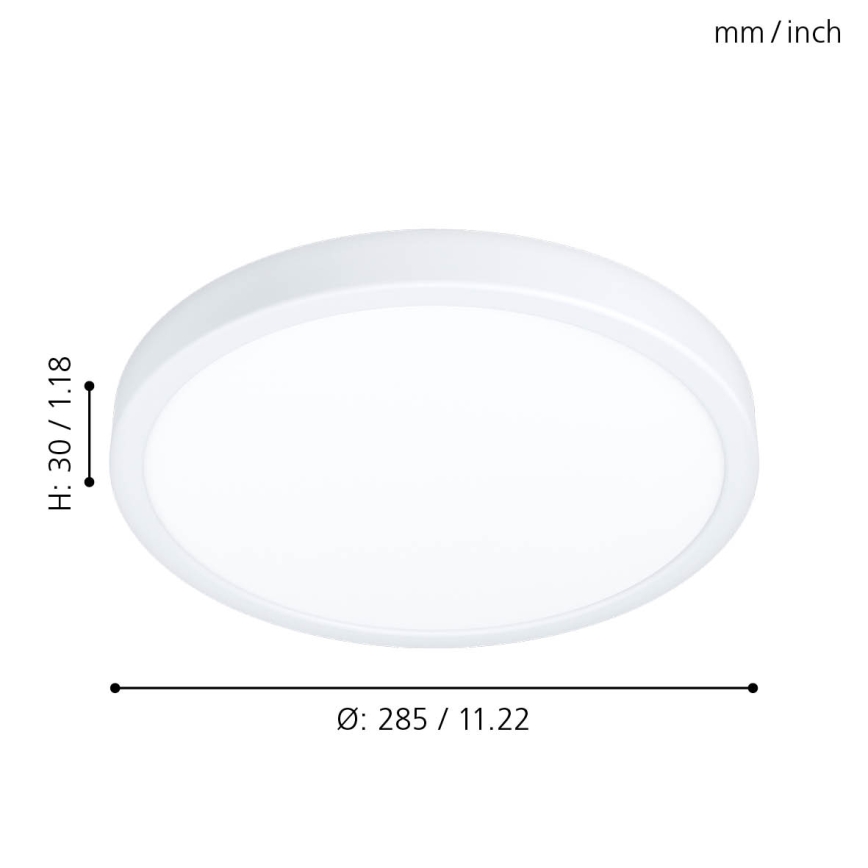 Eglo - LED-Badezimmer-Deckenleuchte LED/20W/230V IP44 Ø 28,5 cm
