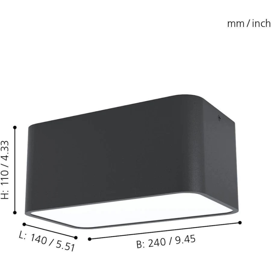 Eglo 99284 - Deckenleuchte GRIMASOLA 2xE27/28W/230V