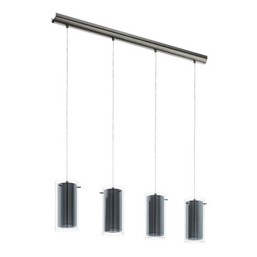 Eglo 99287 - PINTO TEXTIL Pendelleuchte an Textilkabel, 4xE27/16W/230V