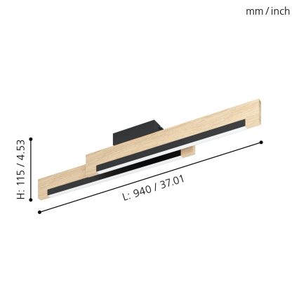 Eglo - Dimmbare LED-Deckenleuchte 2xLED/10W/230V