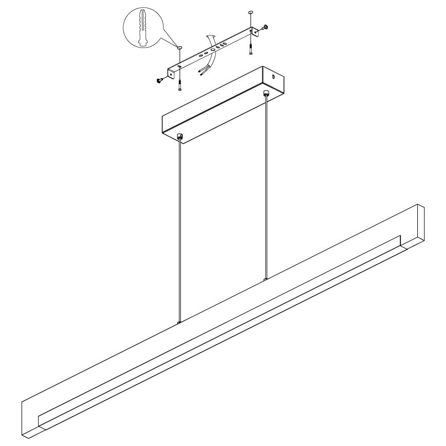 Eglo - LED Dimmbarer Kronleuchter an einer Schnur LED/25,5W/230V
