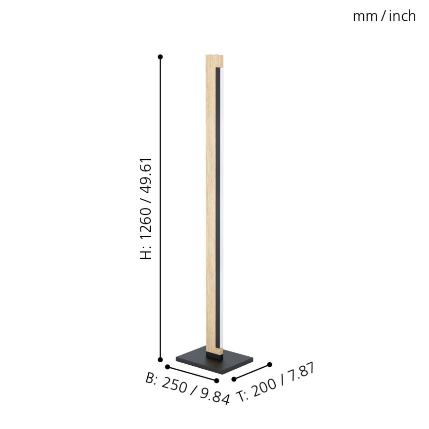 Eglo - Dimmbare LED-Stehleuchte mit Touch-Funktion CAMACHO LED/22W/230V