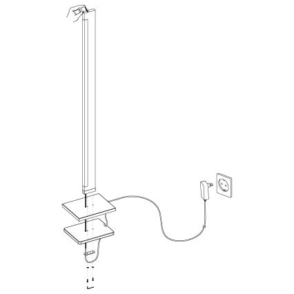 Eglo - Dimmbare LED-Stehleuchte mit Touch-Funktion CAMACHO LED/22W/230V