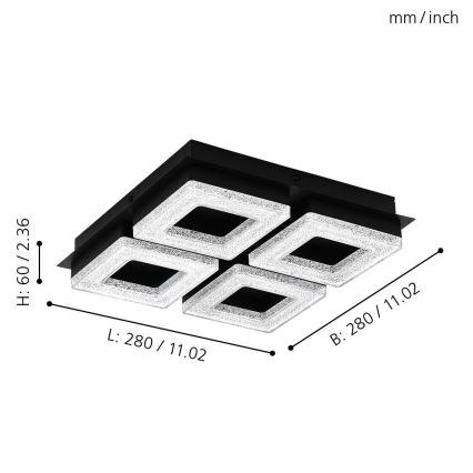 Eglo - LED Deckenleuchte 4xLED/4W/230V