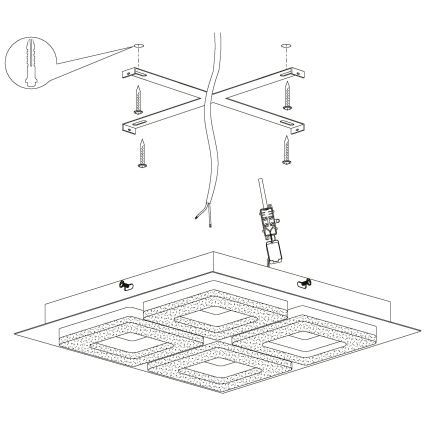 Eglo - LED Deckenleuchte 4xLED/4W/230V