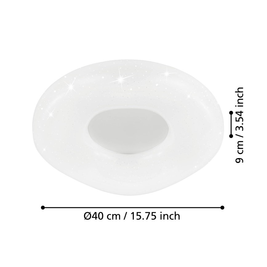 Eglo - Dimmbare LED-Deckenleuchte LED/18W/230V + Fernbedienung