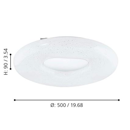 Eglo - Dimmbare LED-Deckenleuchte LED/24W/230V + Fernbedienung