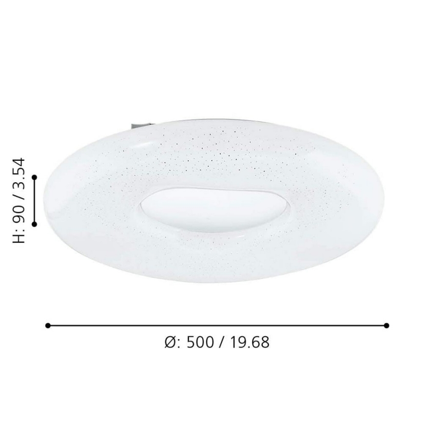 Eglo - Dimmbare LED-Deckenleuchte LED/24W/230V + Fernbedienung