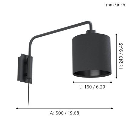 Eglo - Wandbeleuchtung 1xE27/40W/230V