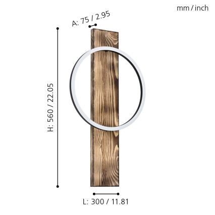 Eglo - LED Wandbeleuchtung LED/12W/230V
