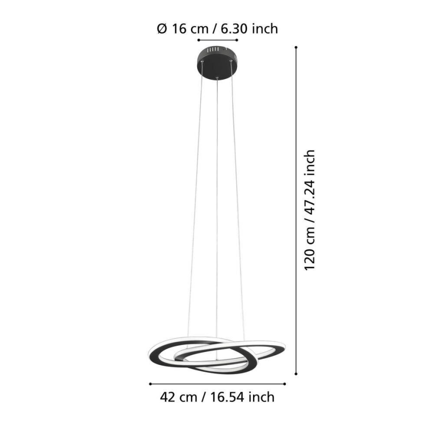 Eglo 99396 - LED-Pendelleuchte an Kabel ROLIMARE LED/35W/230V