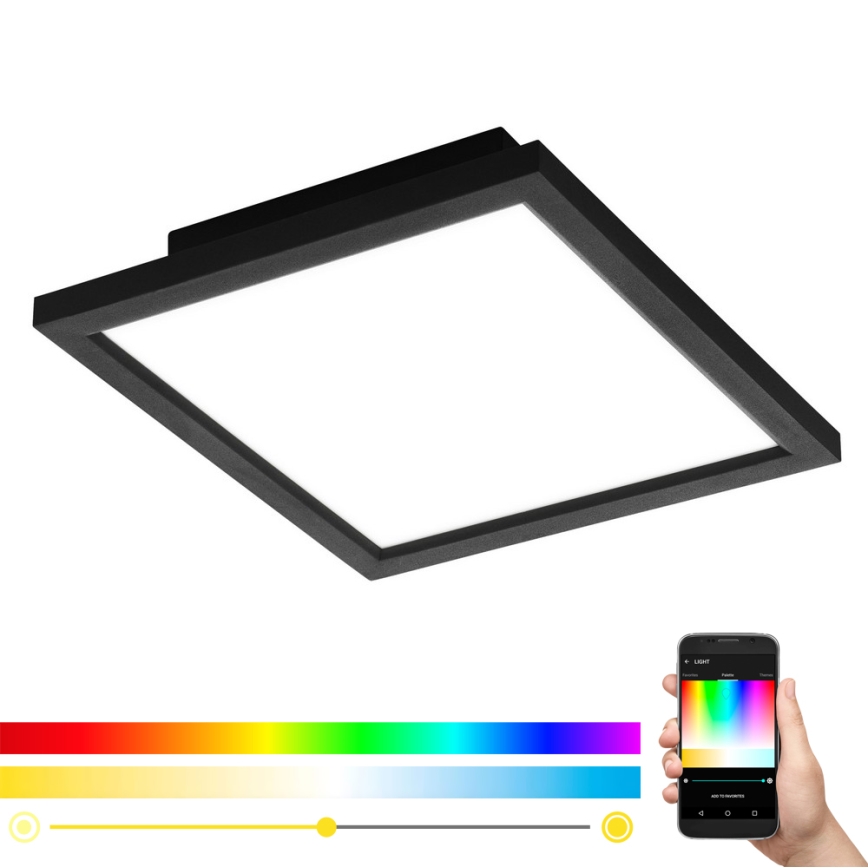 Eglo - LED RGB dimmbar Deckenleuchte SALOBRENA-C LED/16W/230V 30x30 cm + Fernbedienung