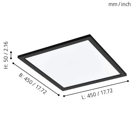 Eglo - LED RGBW dimmbare Deckenleuchte SALOBRENA-C LED/20W/230V + Fernbedienung