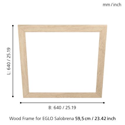 Eglo - Rahmen für Leuchte SALOBRENA 595x595 mm