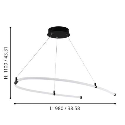 Eglo - LED Hängeleuchte LED/27W/230V