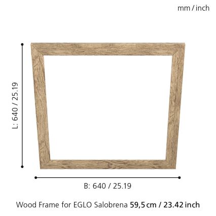 Eglo - Rahmen der Leuchte SALOBRENA 595x595 mm