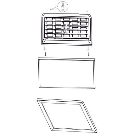 Eglo - LED-Deckenleuchte LED/32W/230V 645x645 mm