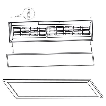 Eglo - LED-Deckenleuchte LED/32W/230V 345x1245 mm