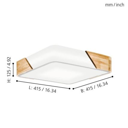 Eglo 99459 - Deckenleuchte GRIMALDINO 2xE27/28W/230V