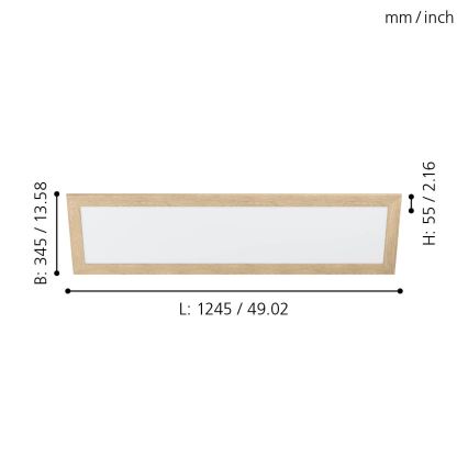 Eglo - LED-Deckenleuchte LED/32W/230V 345x1245 mm