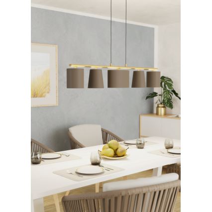 Eglo 99487 - Pendelleuchte ALMEIDA mit Kabelaufhängung, 5xE14/40W/230V