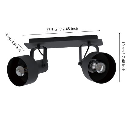 Eglo - Strahler 2xE27/28W/230V