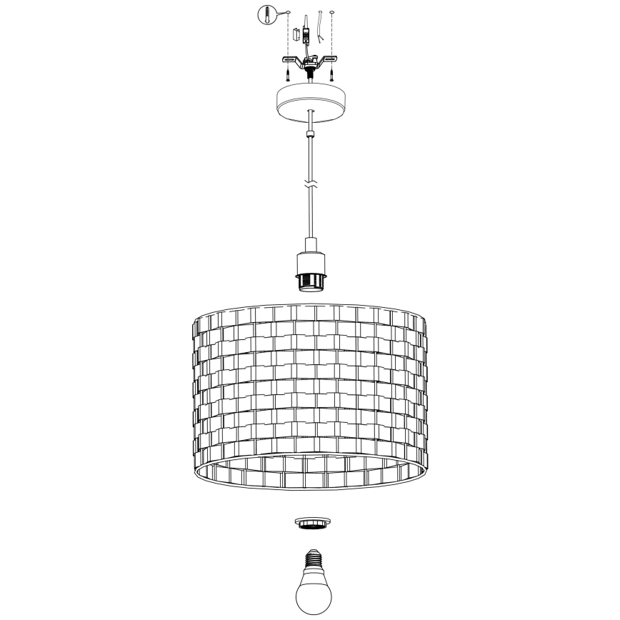 Eglo - Kronleuchter an einer Schnur 1xE27/40W/230V d. 38 cm