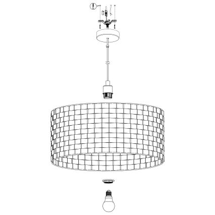 Eglo - Kronleuchter an einer Schnur 1xE27/40W/230V d. 55 cm