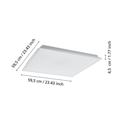 Eglo - Dimmbare LED-Deckenleuchte LED/31,8W/230V 2700-6500K ZigBee