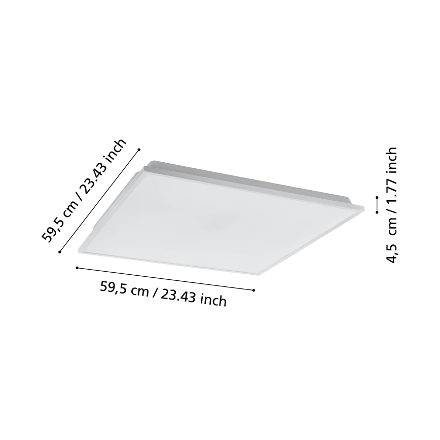 Eglo - Dimmbare LED-Deckenleuchte LED/31,8W/230V 2700-6500K ZigBee