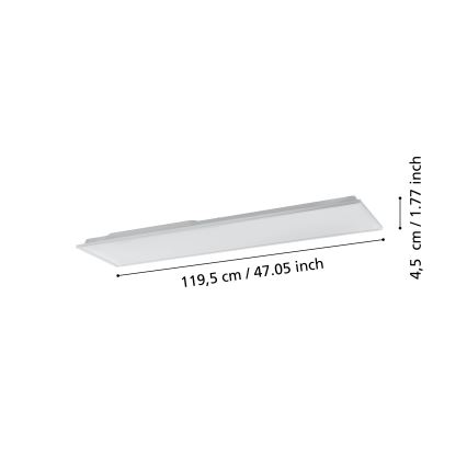 Eglo - Dimmbare LED-Deckenleuchte LED/31,5W/230V 2700-6500K ZigBee