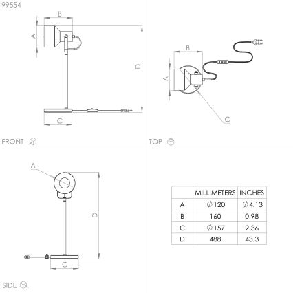 Eglo - Tischlampe 1xE27/28W/230V