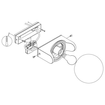 Eglo - Außenwandleuchte mit Sensor  1xE27/15W/230V IP44