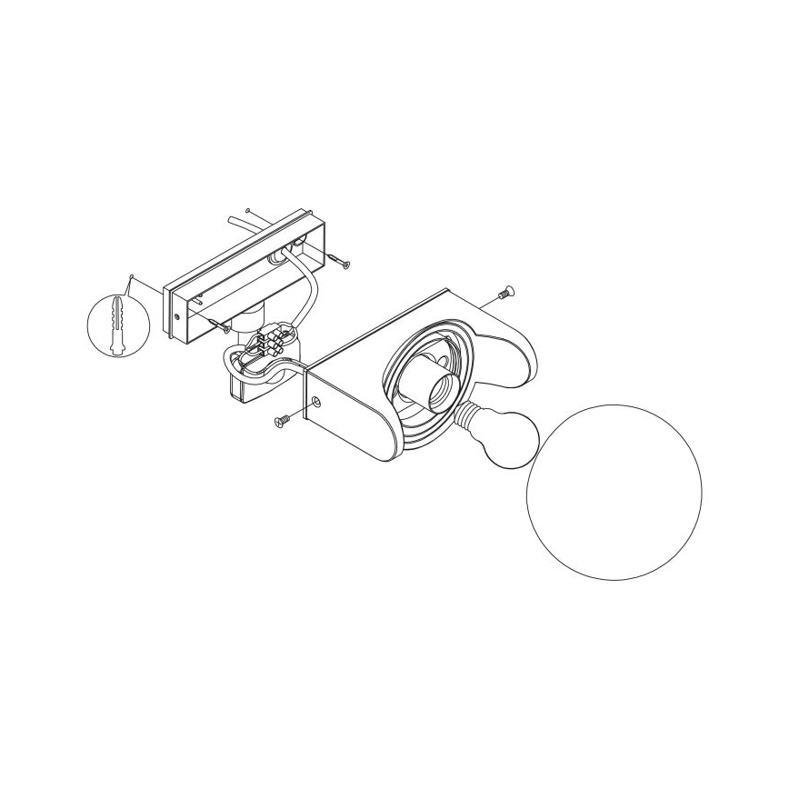 Eglo - Außenwandleuchte mit Sensor  1xE27/15W/230V IP44