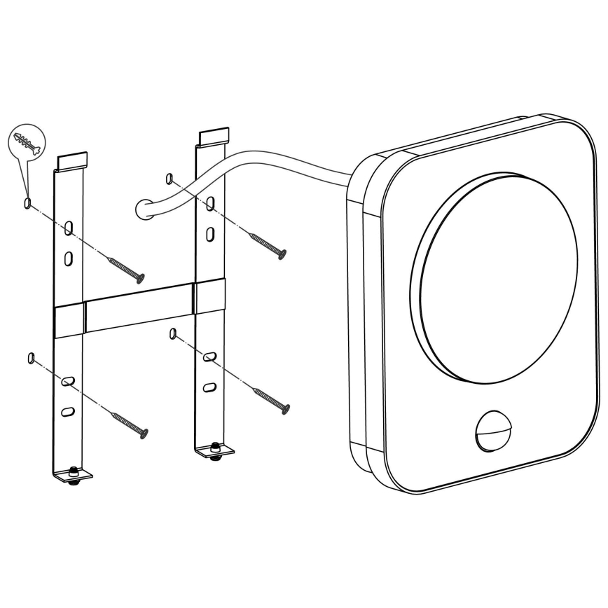 Eglo - LED-Außenwandleuchte mit Sensor LED/9W/230V IP44