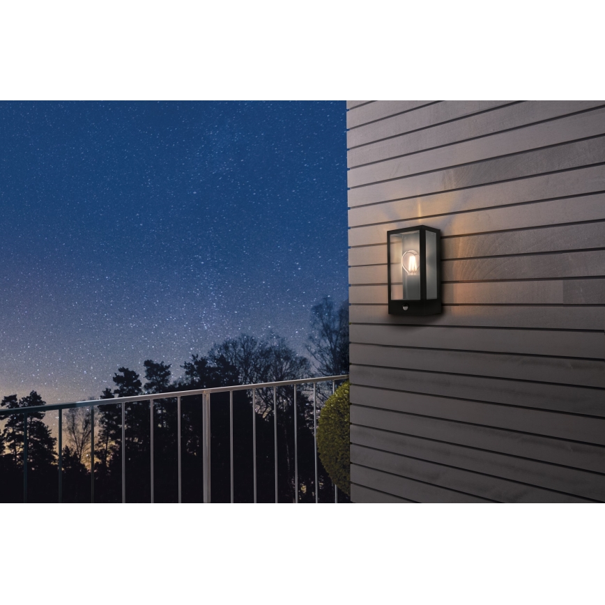 Eglo - Außenwandleuchte mit Sensor 1xE27/60W/230V IP44