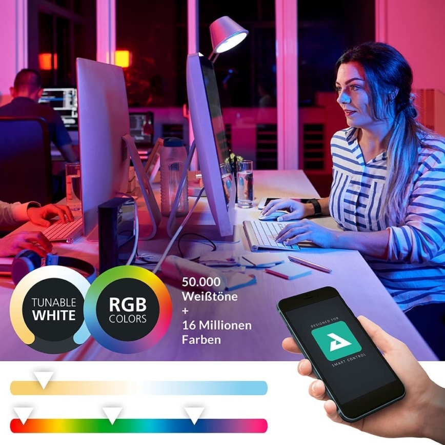 Eglo - Dimmbare LED-RGBW-Deckenleuchte LED/16W/230V ZigBee
