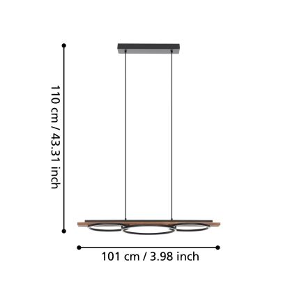Eglo - Dimmbare LED-Hängeleuchte LED/40,5W/230V