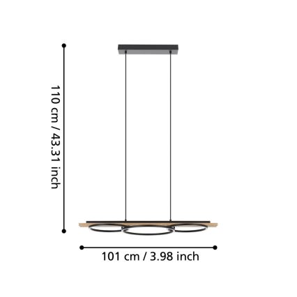 Eglo - Dimmbare LED-Hängeleuchte LED/40,5W/230V