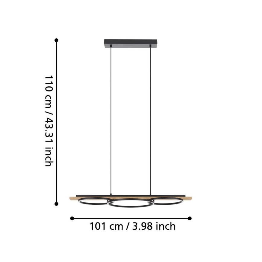 Eglo - Dimmbare LED-Hängeleuchte LED/40,5W/230V