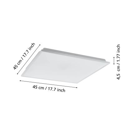 Eglo - Dimmbare LED-Deckenleuchte LED/22W/230V 2700-6500K ZigBee