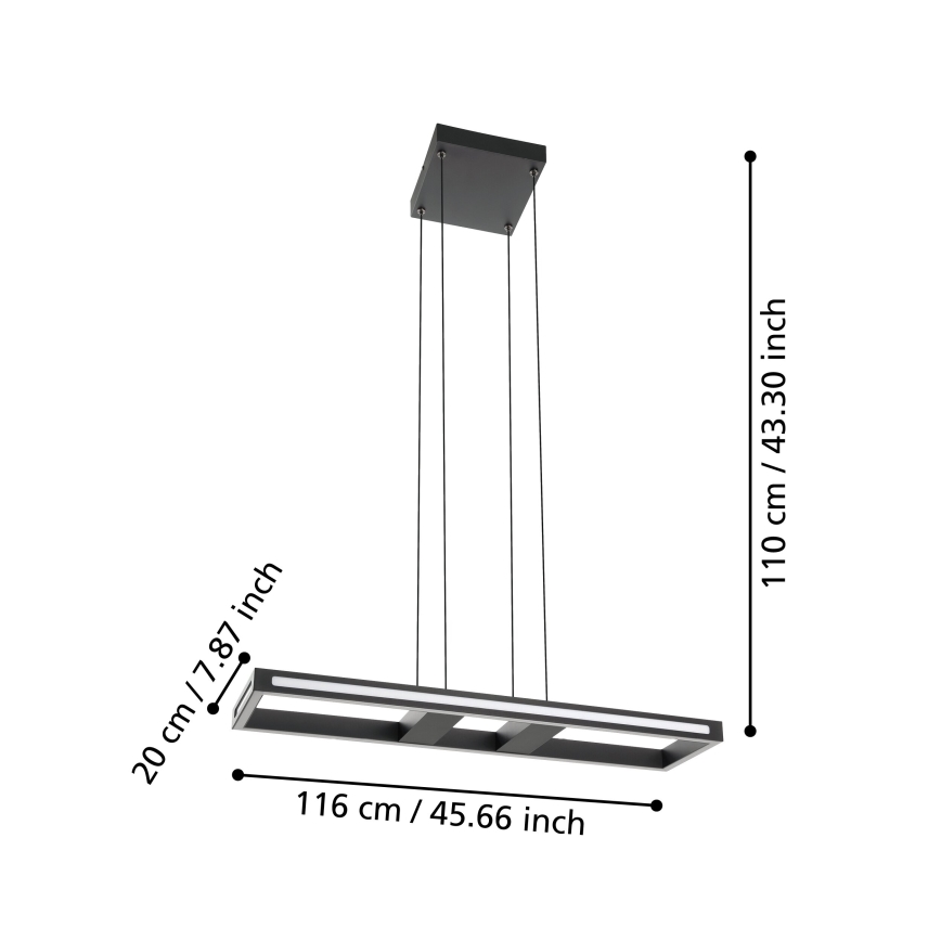Eglo - Dimmbare LED-Hängeleuchte LED/21W/230V 2700-6500K