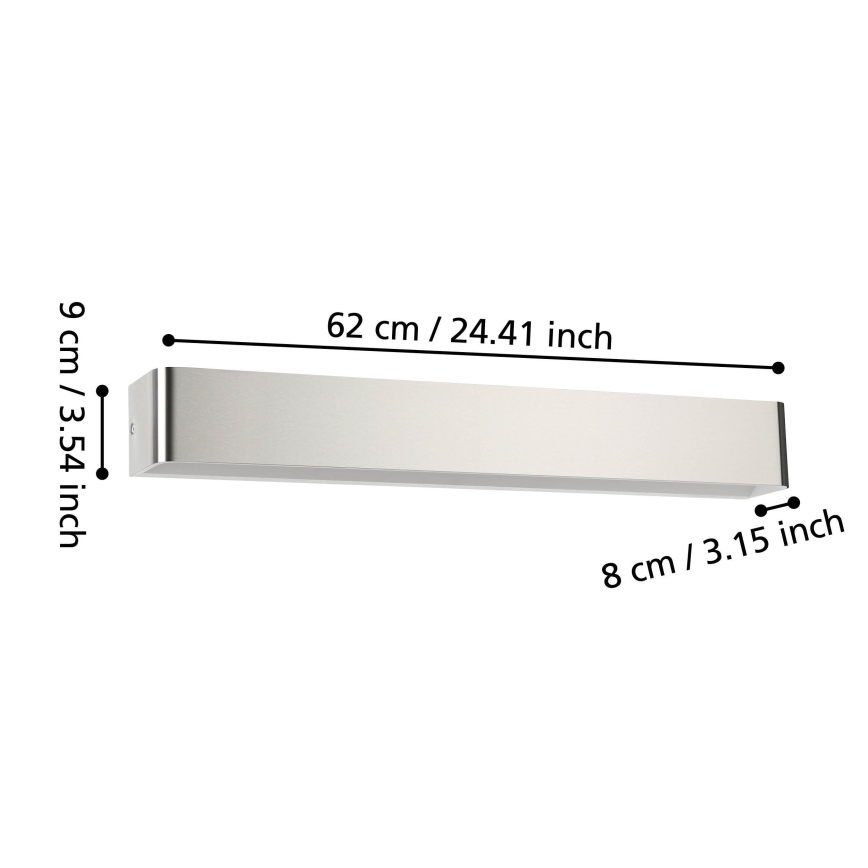 Eglo - LED-Wandleuchte für Badezimmer LED/26,5W/230V 3000K IP44 matt Chrom