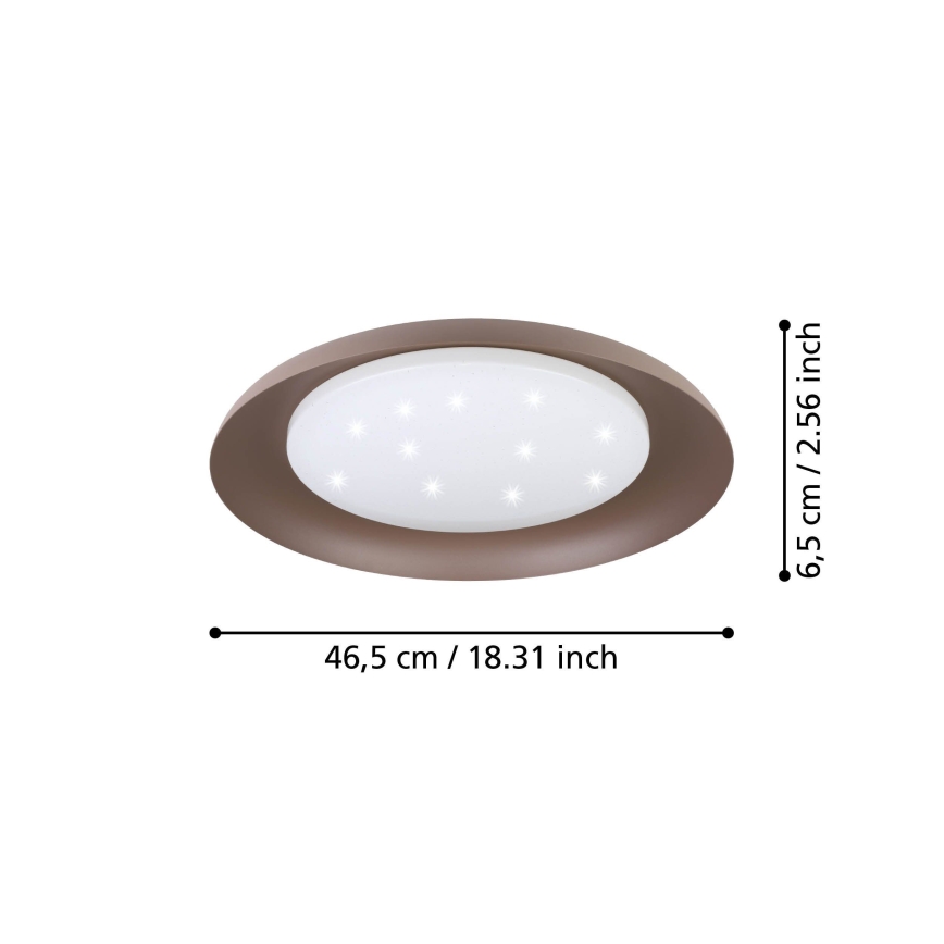 Eglo 99704 - LED-Deckenleuchte PENJAMO LED/17,1W/230V braun
