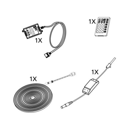 Eglo - Dimmbare LED-Leiste 5m LED/23W/24/230V 2700-6500K + Fernbedienung